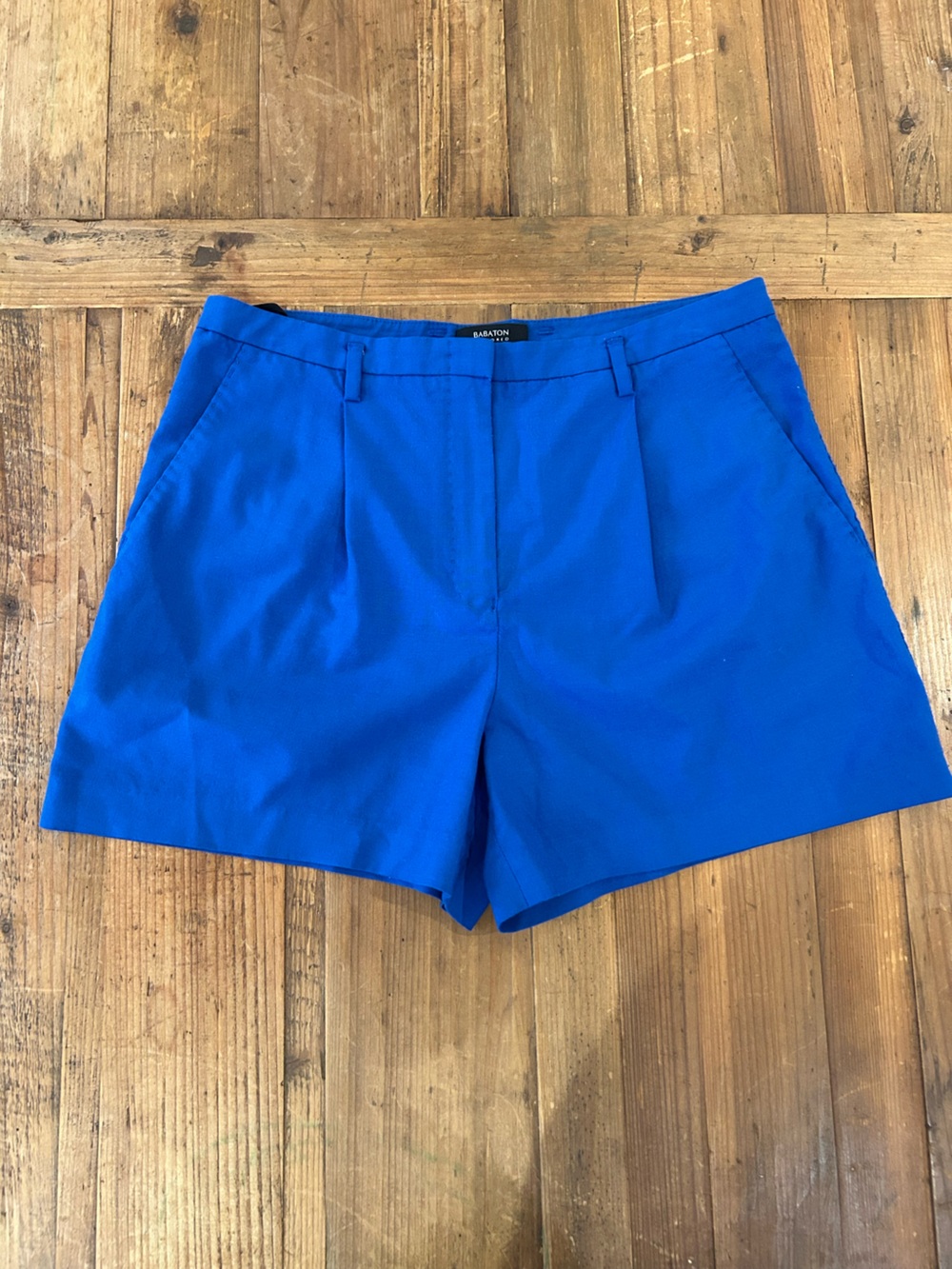 Babaton Electric Blue Flat-Front Women's Shorts
